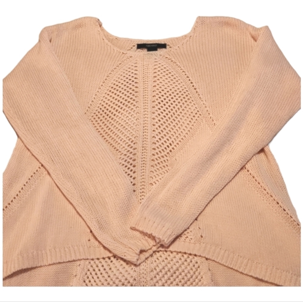 Forever 21 Light Pink High Low Knit Sweater Top size S